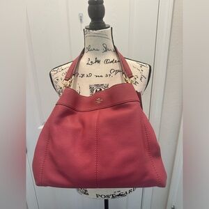 Coach 3 compartment Leather Hobo Bag